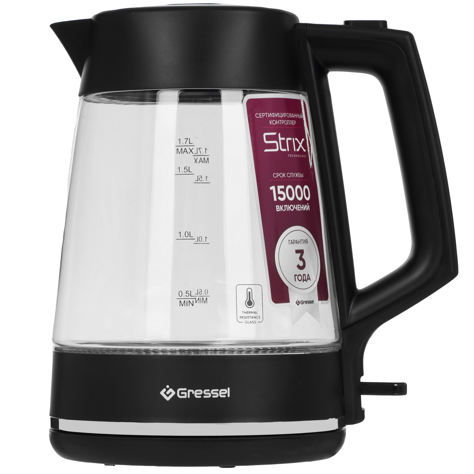 9256875 Электрочайник Gressel RGRK-771115 черный STDN-0043496 - Вид №1