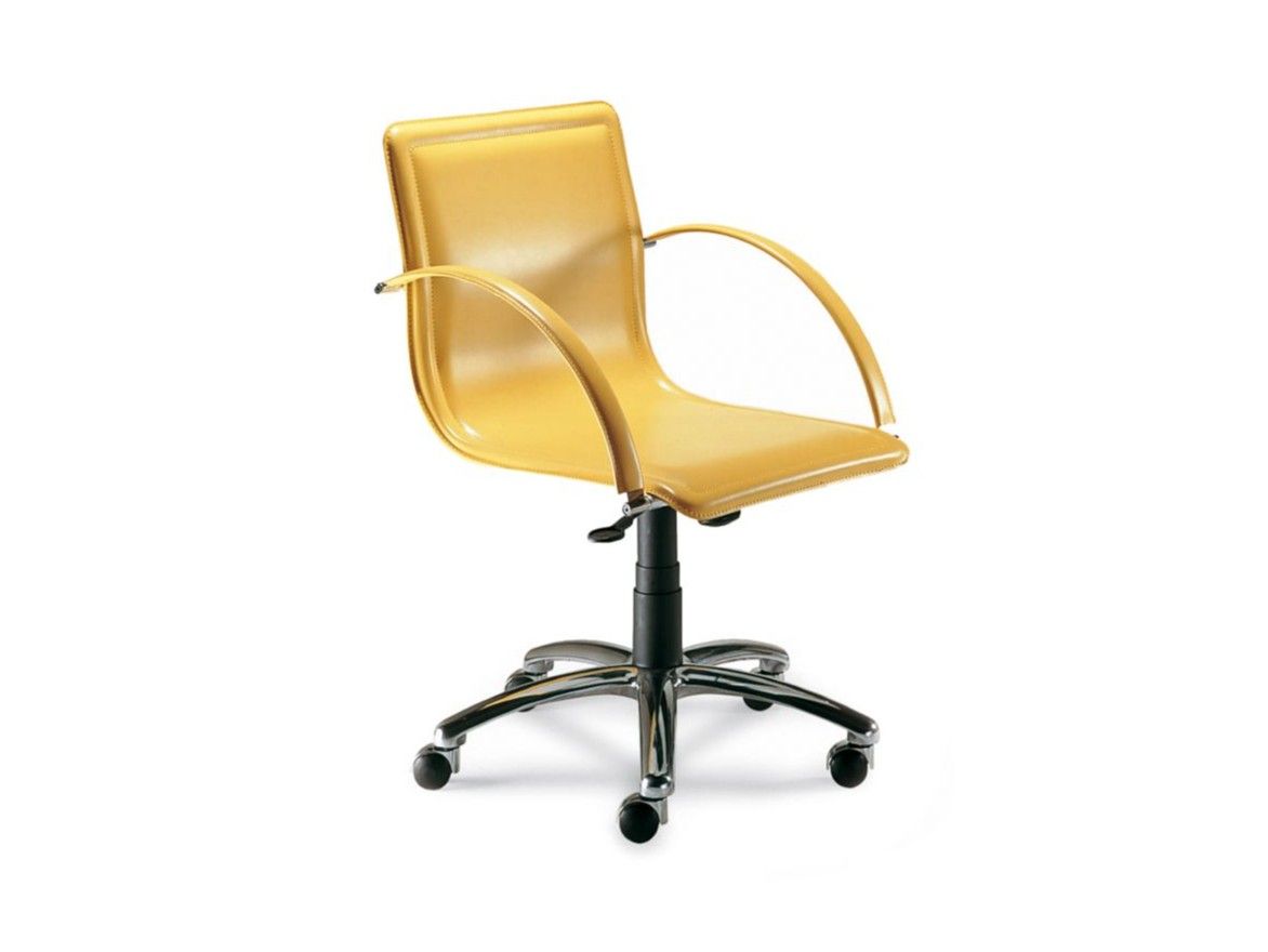 Кожаный регулируемый по высоте офисный стул с подлокотниками ROCHE BOBOIS IBIZA ARCH-00125000 - Вид №1