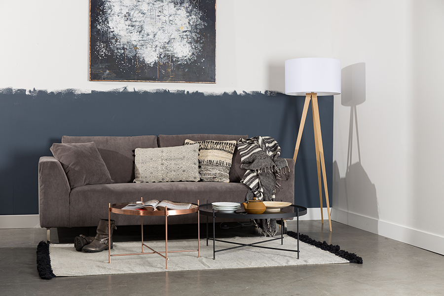 Диван Dragon Rib трехместный серый Zuiver 3200004 - Вид №1