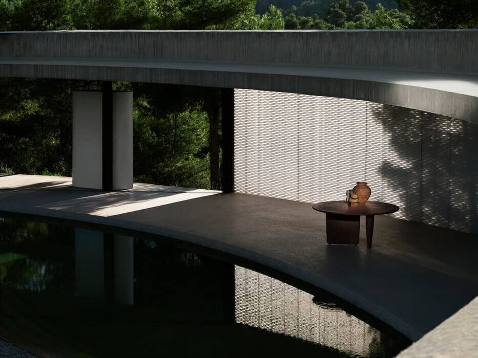 Бетонный круглый садовый стол B&B Italia Outdoor Тоби-Иши ARCH-00003002 - Вид №9