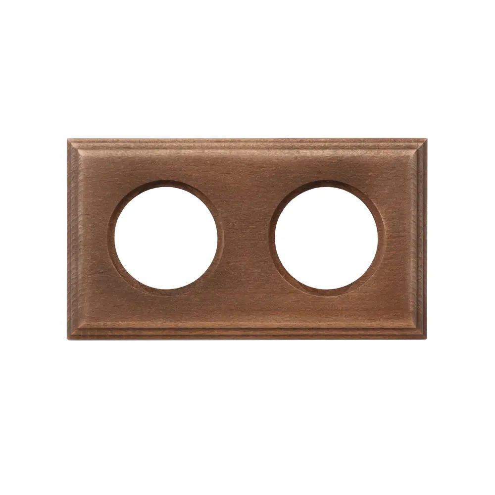 Рамка для розеток и выключателей Electraline BF4 2 поста цвет коричневый BF-17 STLM-2017975