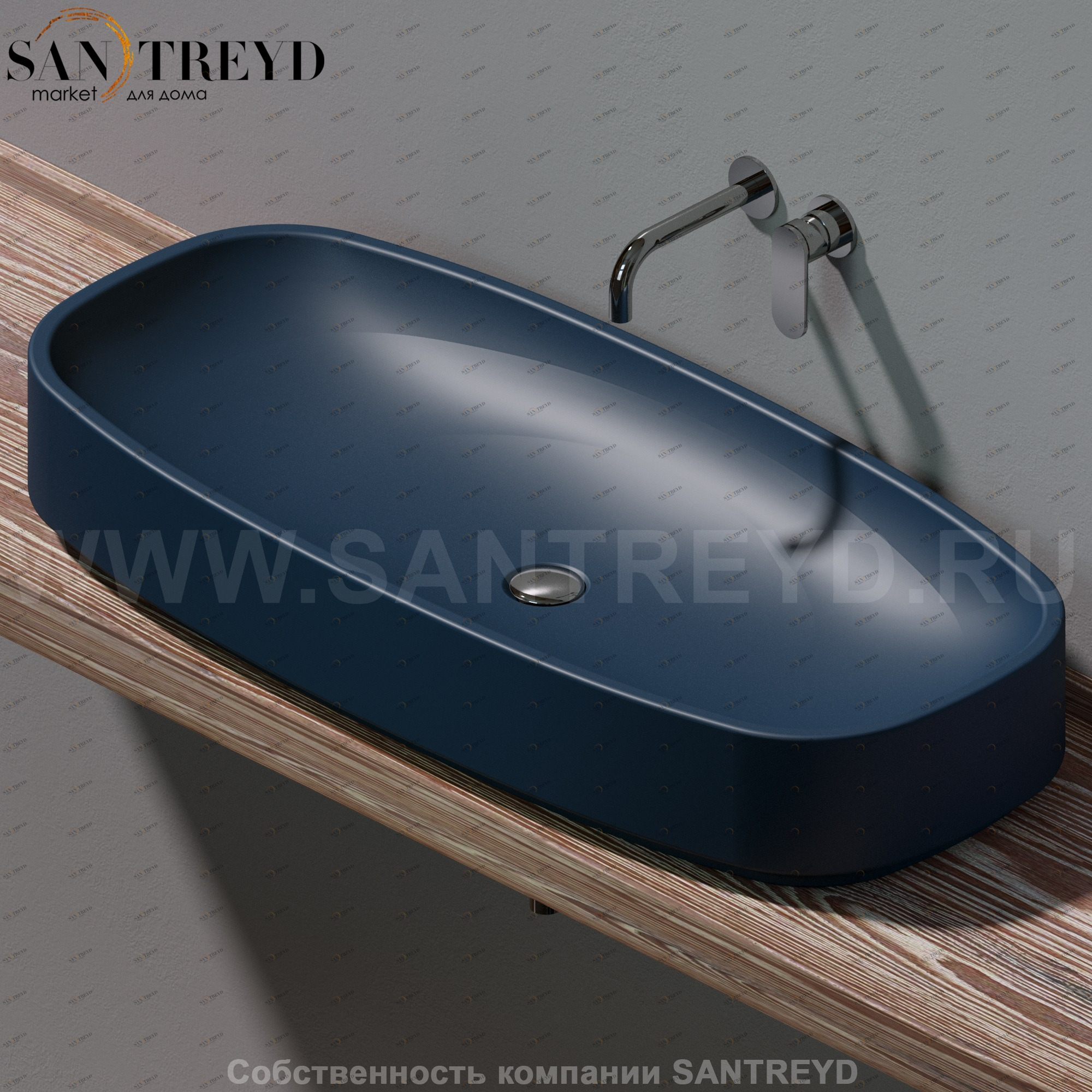 SE4127016 Накладная раковина на столешницу  прямоугольная Ceramica Flaminia Step