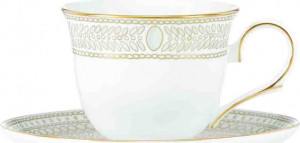 10665600 Lenox Набор из 2 чашек кофейных с блюдцами Lenox "Золотой жемчуг,Маркеса" 90мл Фарфор костяной