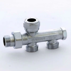 Узел радиаторный обжим-НН с разъемным соединением для однотрубной системы разводки в пол TIEMME 1/2"-M24х19