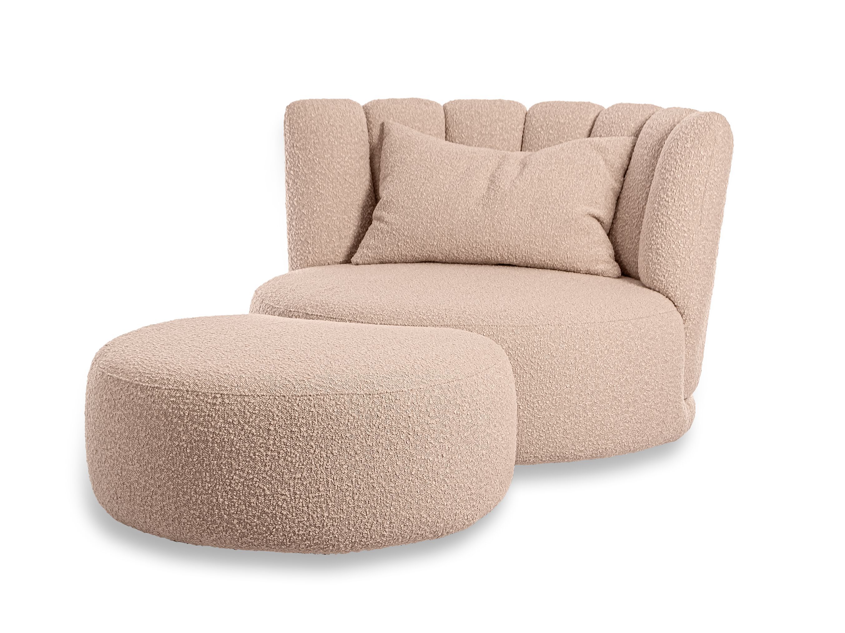 Тканевое кресло с подставкой для ног KFF ARCH-00135959 - Вид №1