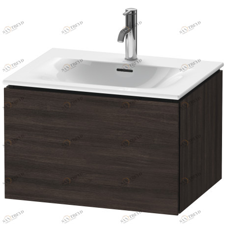 LC613505353 Тумбочка подвесная L-Cube #LC6135 620 x 481 мм Каштан темный, декор Duravit