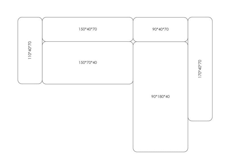 Тканевый диван с полуостровом HANNABI MODEL NO.03 BEIGE ARCH-00065130 - Вид №2