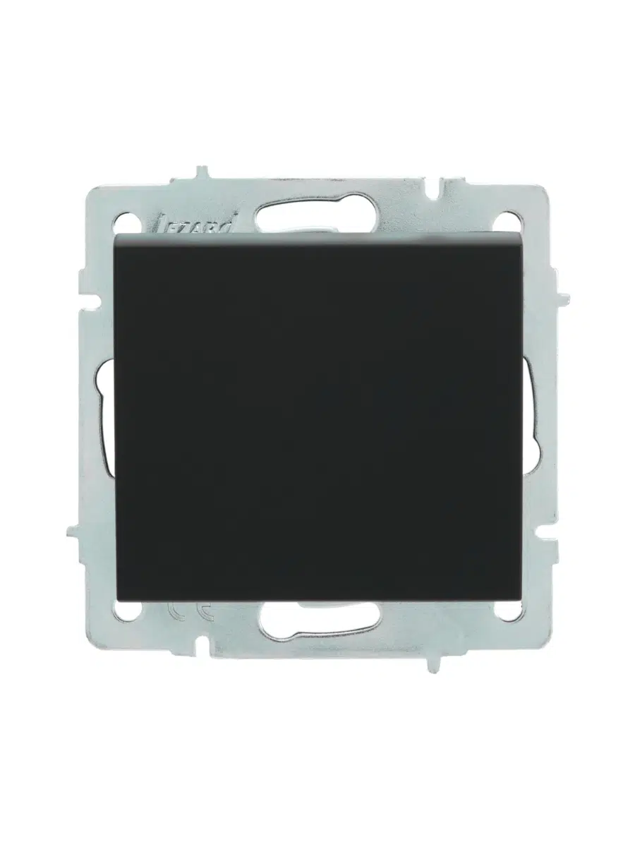 RAIN Выключатель (механизм) без рамки черный LEZARD 703-4288-100