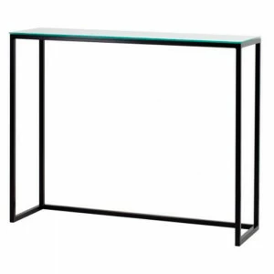 Консоль черная со стеклянной столешницей FOR MISS  263968 Прозрачный;черный