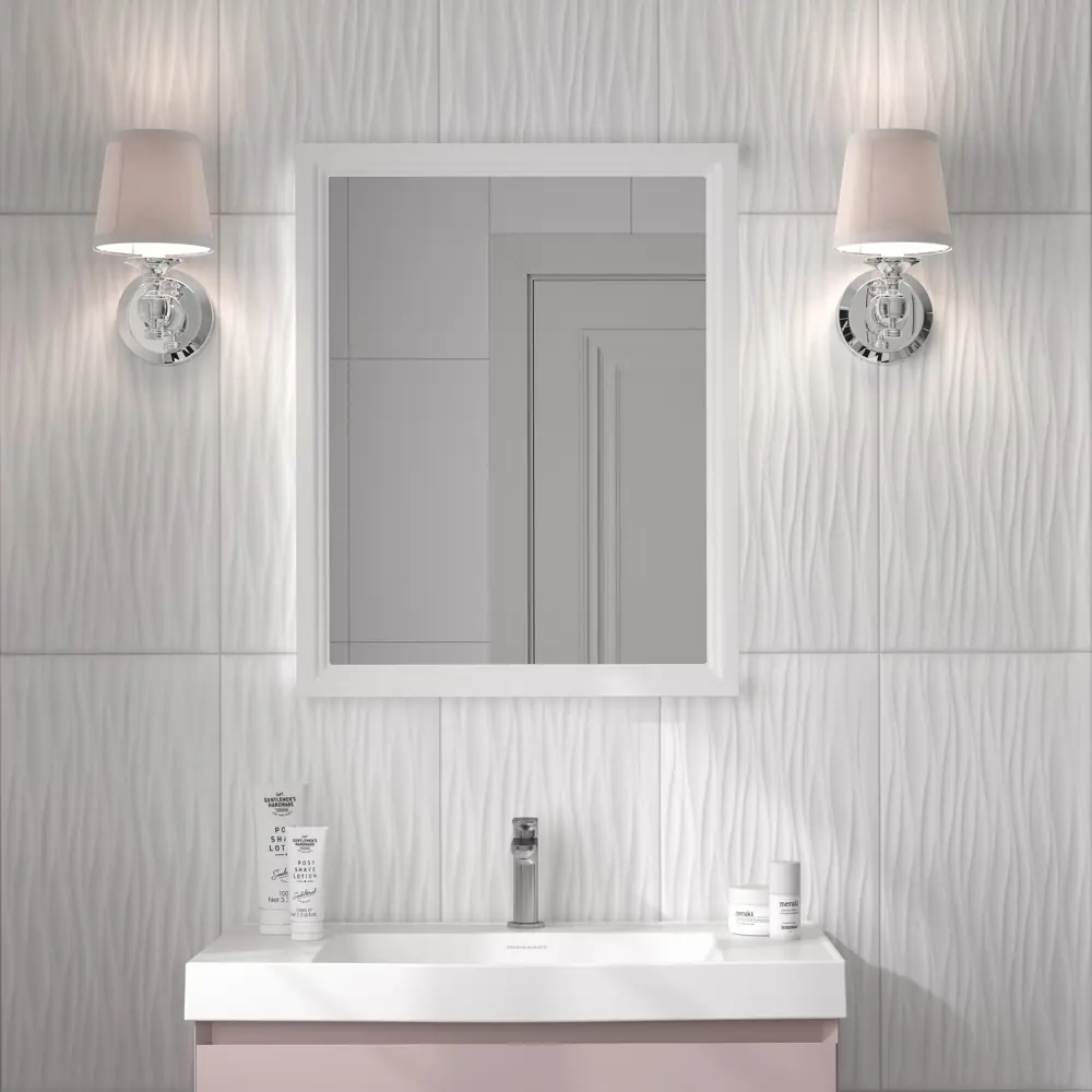 Плитка настенная Kerama Marazzi Айс 3D 29.5x59.5 см см 1.08 м² цвет белый глянцевый Белая Плитка STLM-2068853