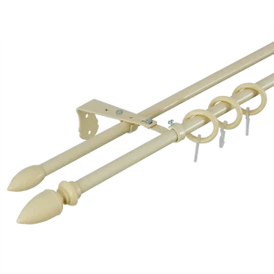 Карниз двухрядный Gracia 160 см металл цвет бежевый