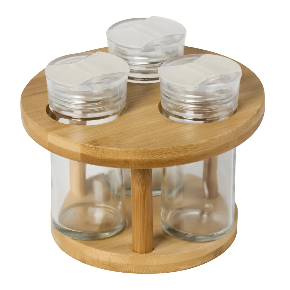 Набор для специй 14x14x12 см бамбук цвет бежевый Santreyd STLM-2184936 - Вид №1