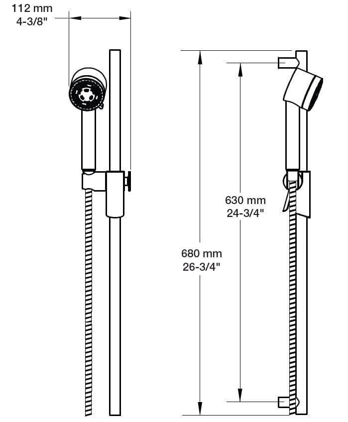 Настенная душевая колонна с ручным душем BARIL DGL-2070-54 ARCH-00065676 - Вид №2