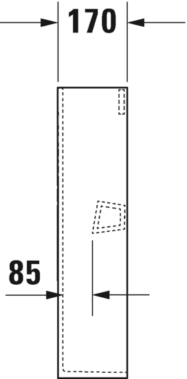 0858270000 Пьедестал для раковины овальная Duravit Happy D.2 - Вид №4