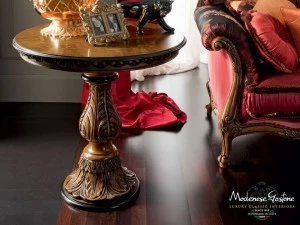 Modenese Gastone Круглый журнальный столик из массива дерева для гостиной Casanova