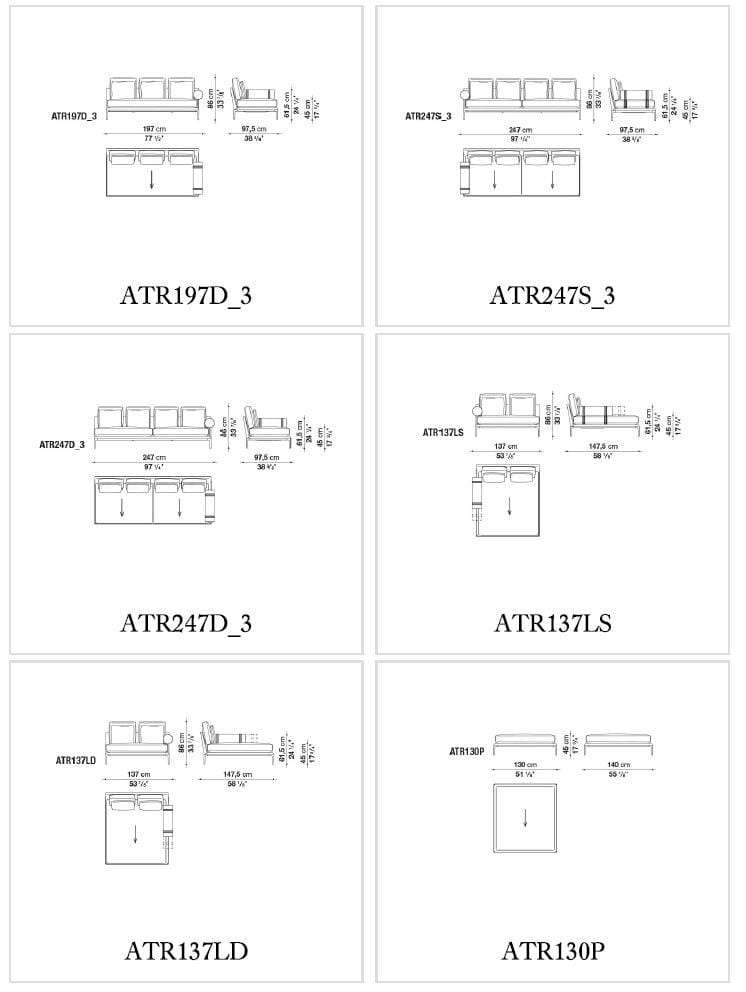 Угловой диван из ткани B&B Italia Атолл ARCH-00007485 - Вид №5