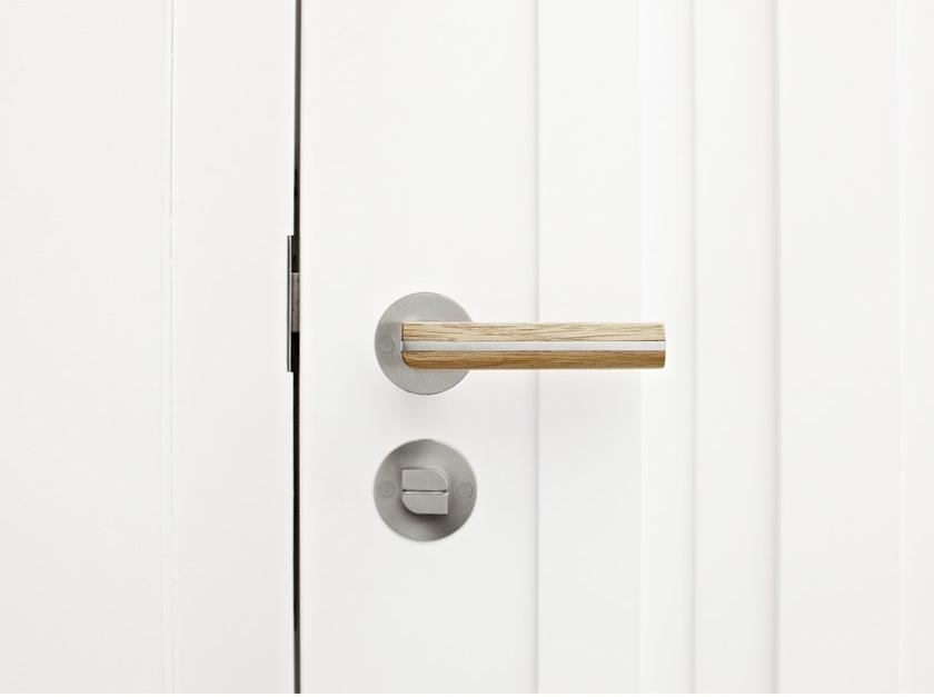 Formani Ручка из нержавеющей стали и дерева на розетке Two Pbl22/50 - Вид №2