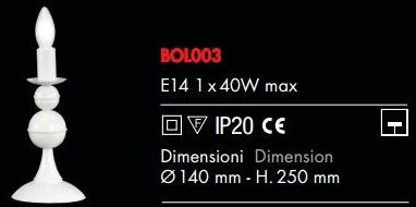 Rossini Illuminazione Настольная лампа из металла Bolshoi Bol003  - Вид №1