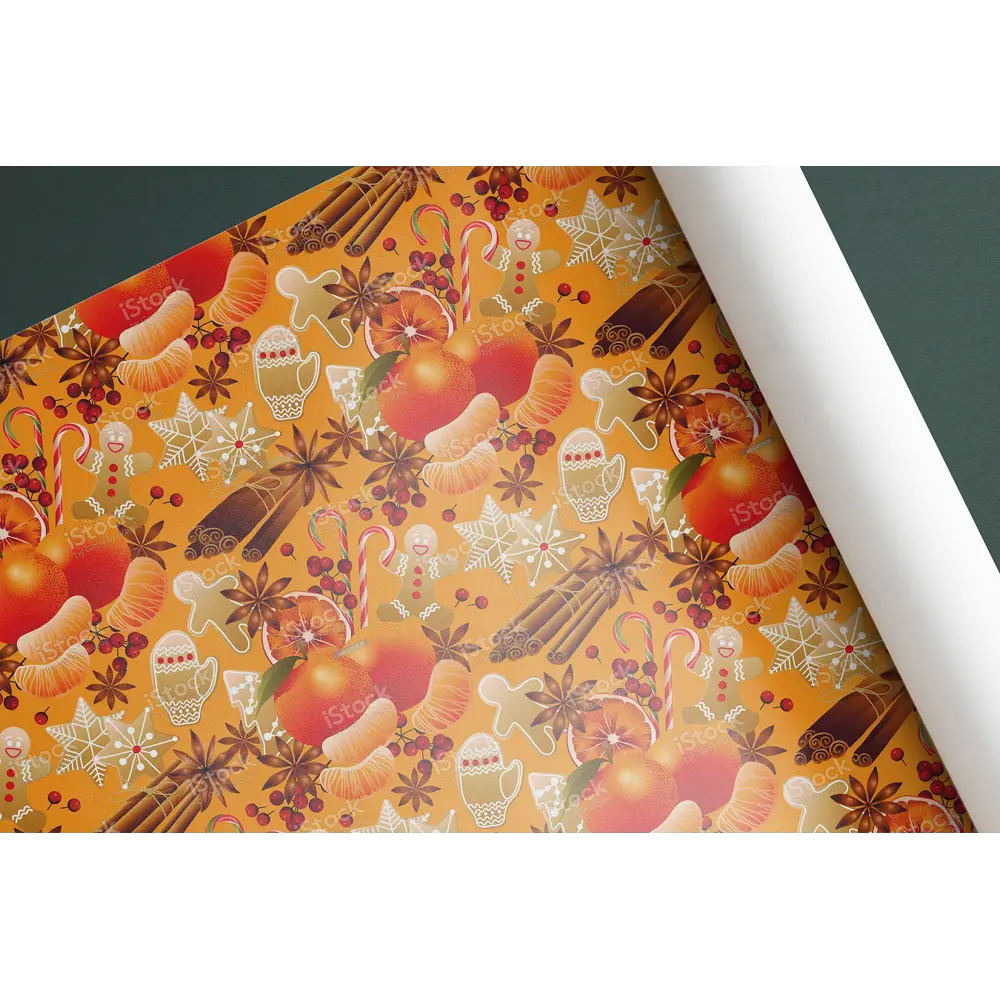 Упаковочная бумага «Нотки корицы» 70 см Симфония STLM-2141815