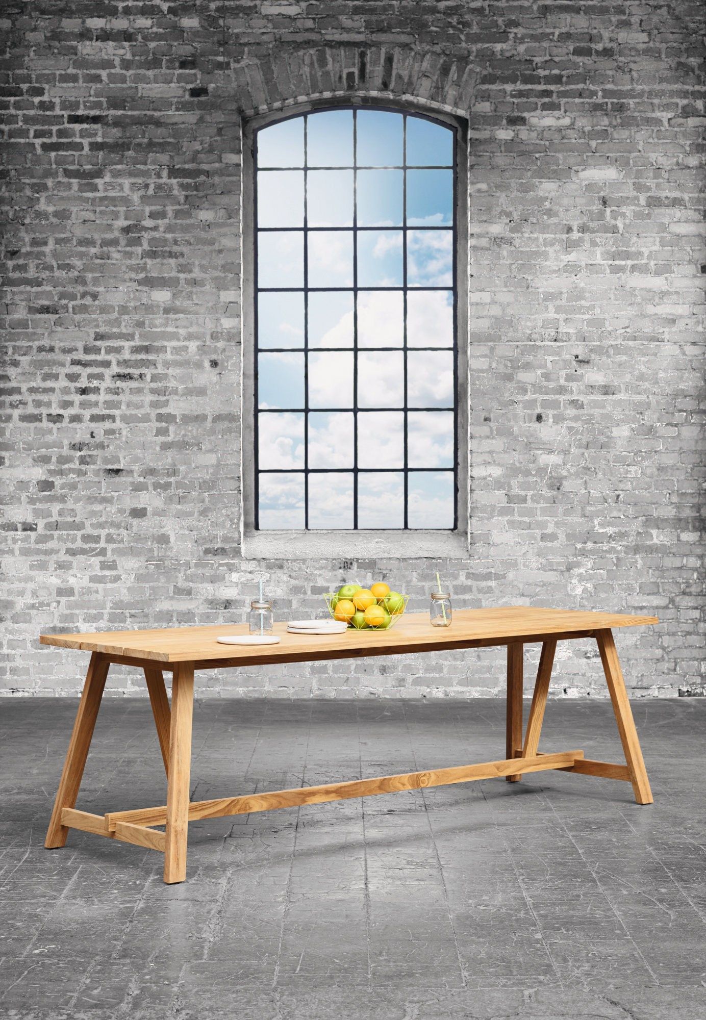 Прямоугольный садовый стол из тикового дерева solpuri ARCH-00136852 - Вид №5