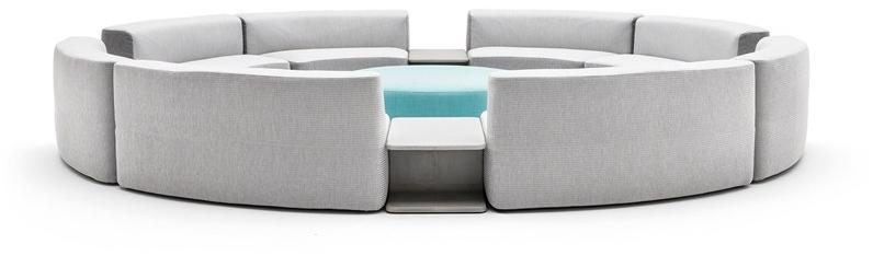 Varaschin Прямоугольный столик для сада из бетона Belt 221t - Вид №1