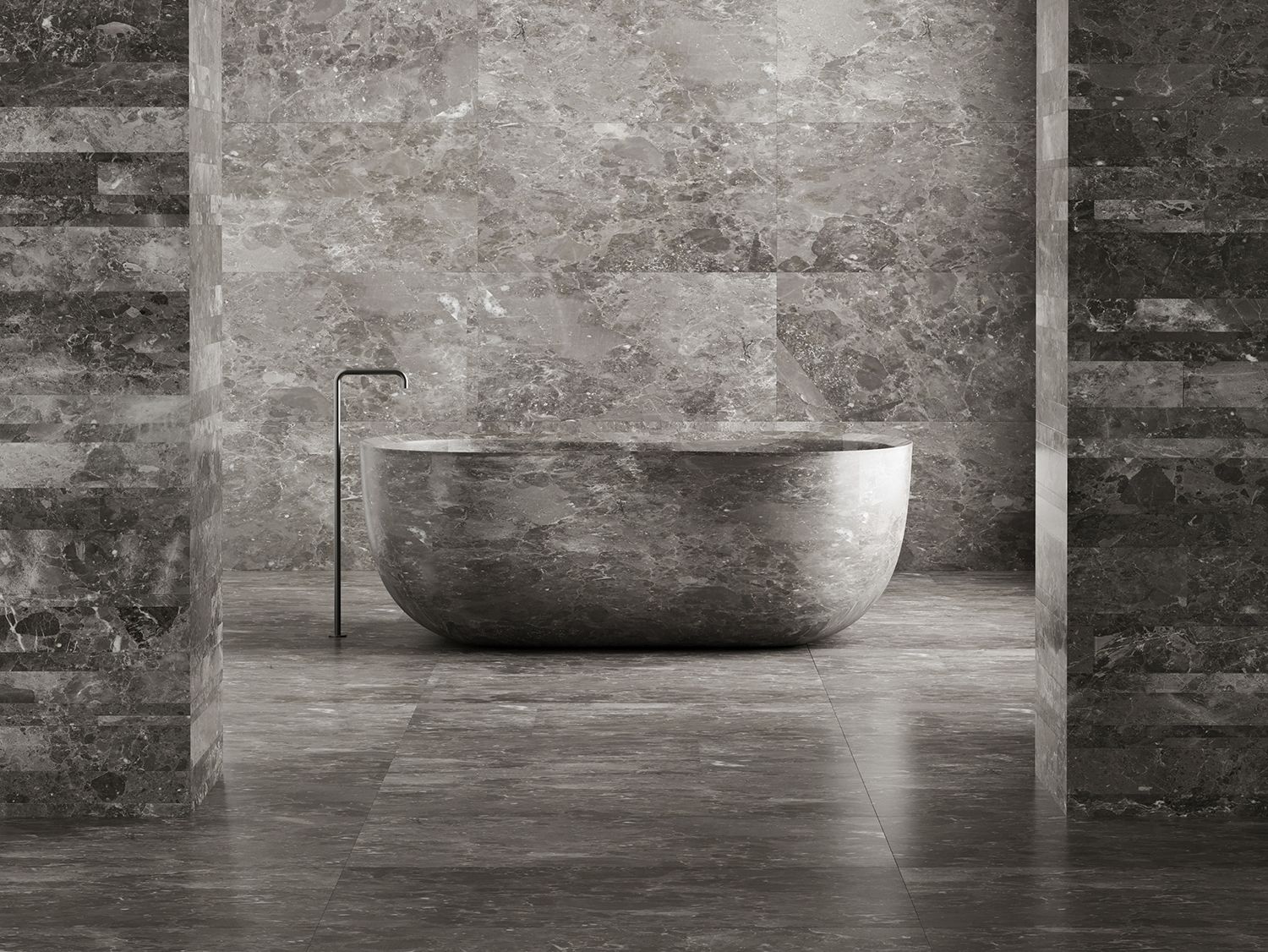 Мраморная ванна в центре комнаты Salvatori душа ARCH-00040036 - Вид №2