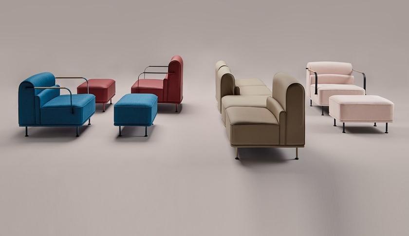 Mobboli Прямоугольный пуф из ткани Alpe sun-id-1365855 - Вид №5