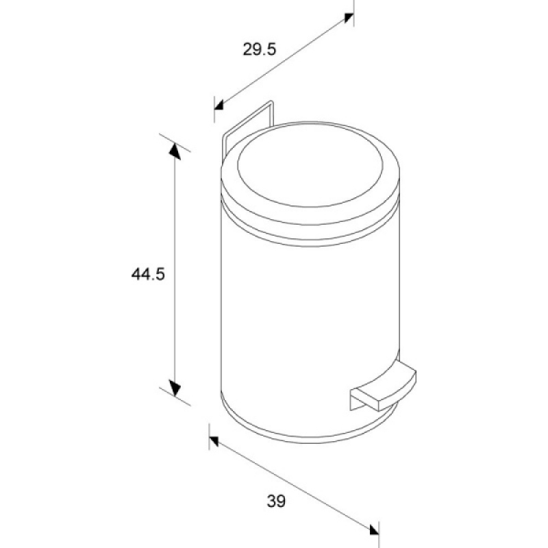 KIB415 Педальная корзина SILENT SERENE, объем 20 л, металл, белый Merida  - Вид №1