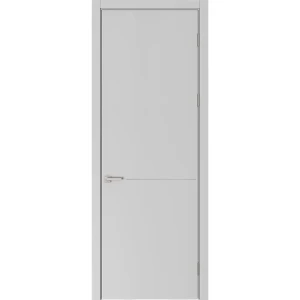Дверь межкомнатная глухая Николь 70x230 см эмаль цвет серый с замком и без петель