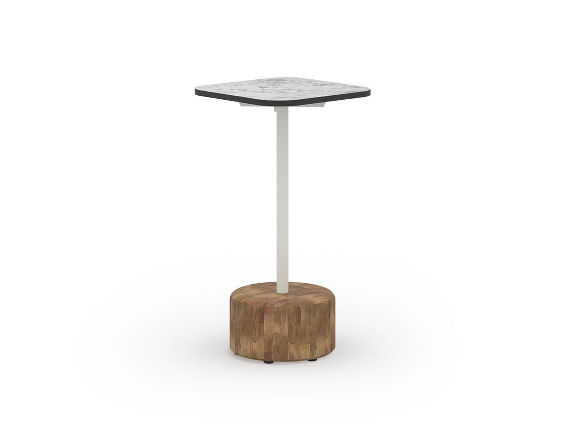 Квадратный стол с верхней частью HPL и тиковым или каменным основанием MAMAGREEN Glyph ARCH-00037805