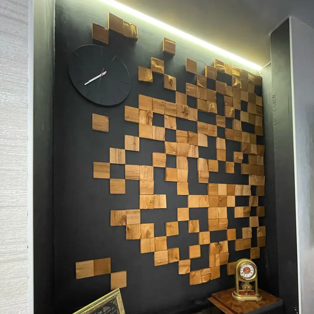 3D мозаика деревянная Arabesco цвет тик 80x80 мм 72 шт. 0.5 м² 85666536 STLM-2052847  - Вид №9