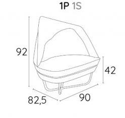 Adrenalina Санное кресло с обивкой из ткани Bixib sun-id-1391221 - Вид №11