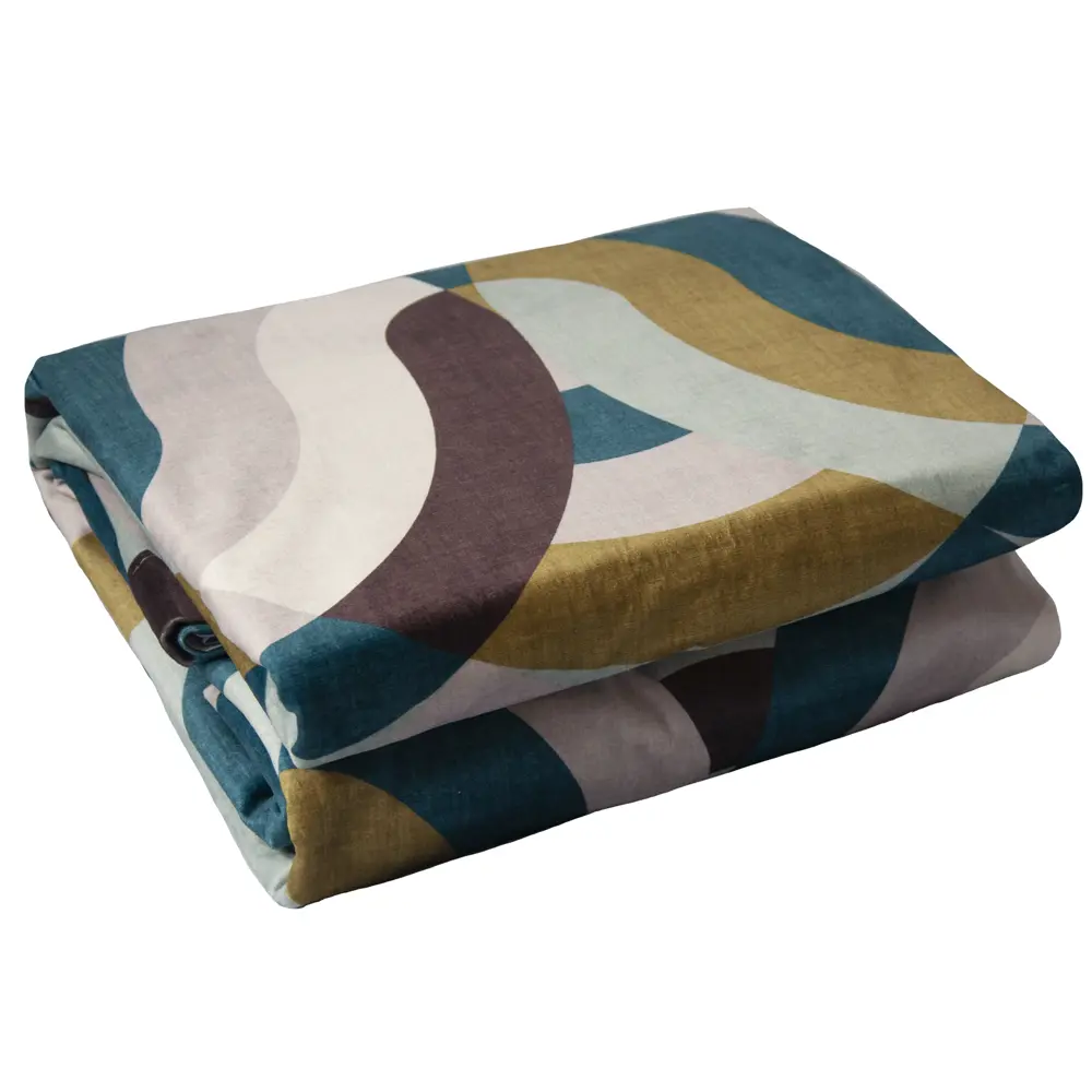 Штора на ленте Цветные волны 140x280 см цвет бирюзовый SEASONS STLM-2210078 - Вид №2