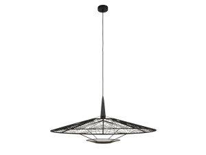 Подвесной светильник из металла и хлопка