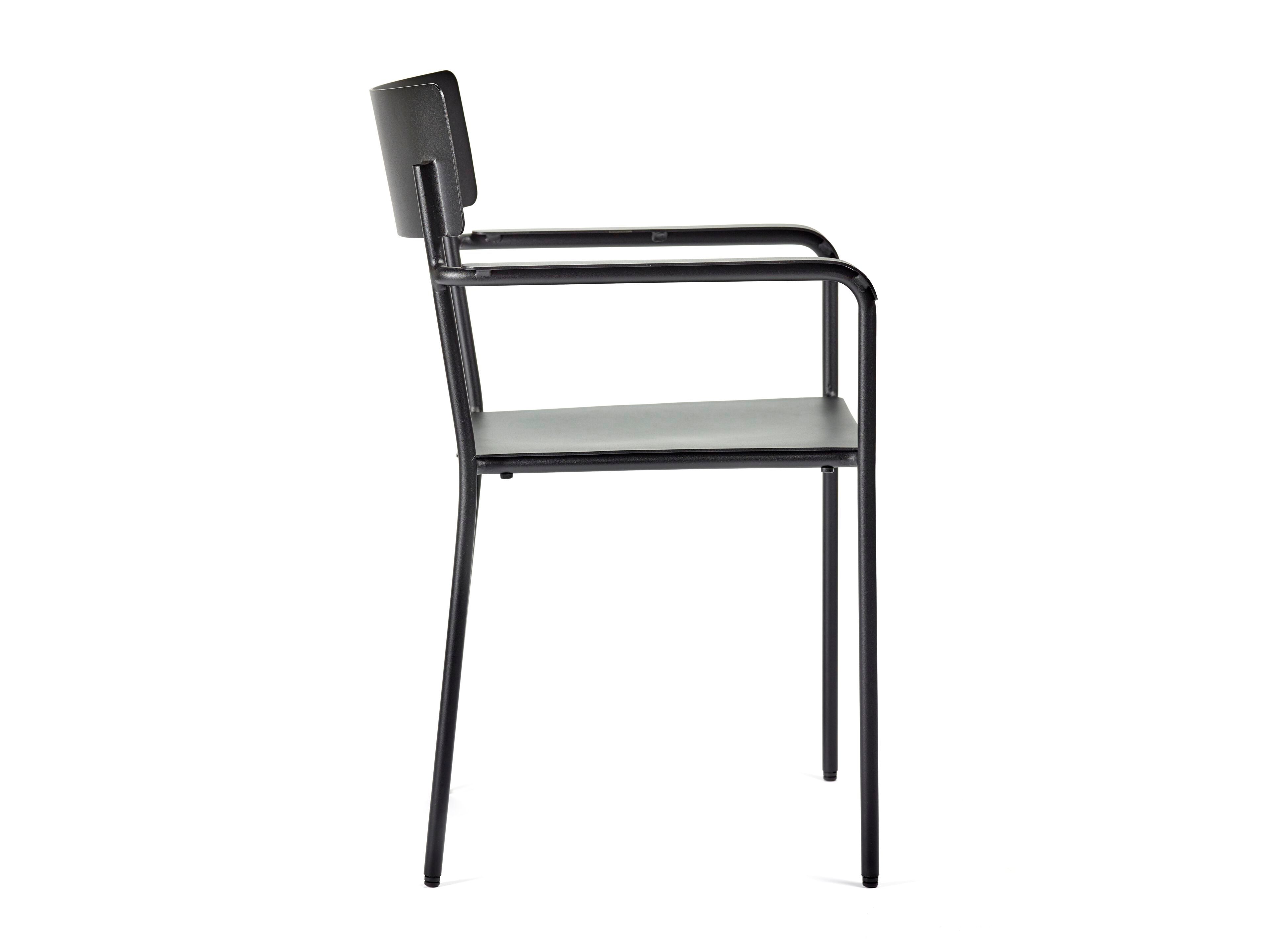 Алюминиевый стул с порошковым покрытием с подлокотниками Serax август ARCH-00023556 - Вид №11