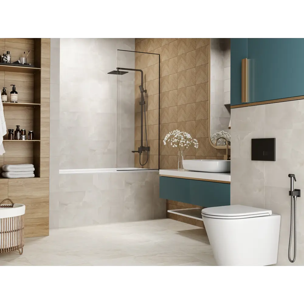 Плитка настенная Mersey Onyx 20x40 см 1.2 м² матовая цвет бежевый Santreyd STLM-2162158 - Вид №7