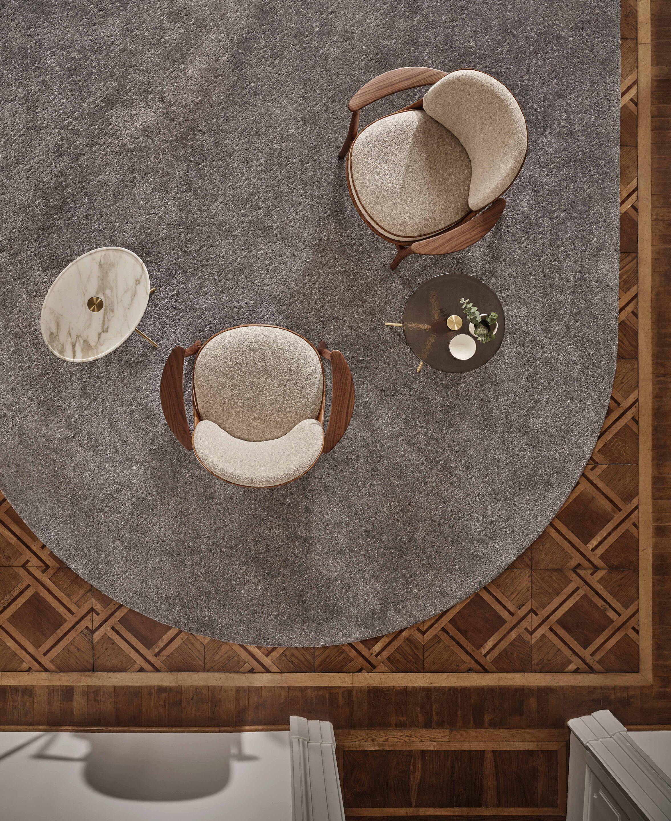 Кресло из ткани и кожи с подлокотниками Porada Twenty-Four ARCH-00043069 - Вид №1