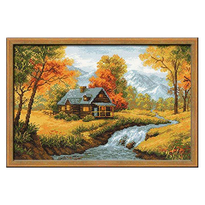 1079 Набор для вышивания Осенний пейзаж 38 х 26 см RIOLIS Сотвори Сама 