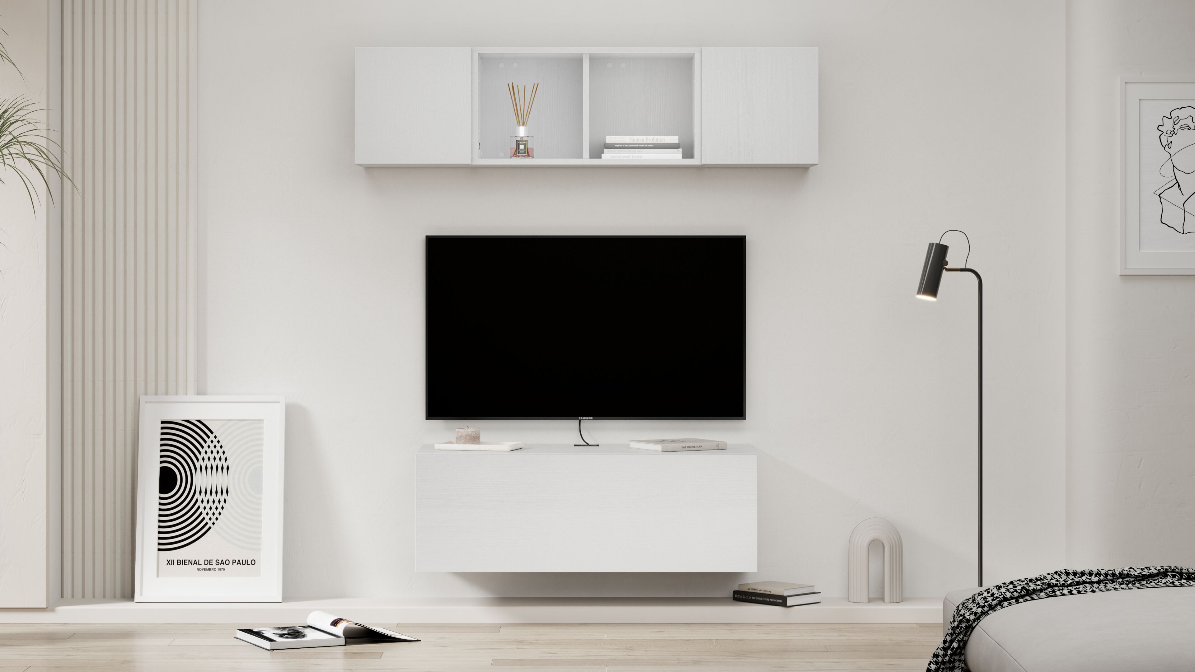 Модульная оборудованная стена установленная стеной в меламинированном Mobili Fiver Easy ARCH-00044646 - Вид №27