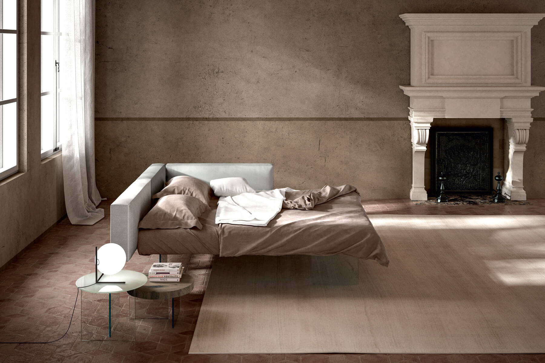 Двуспальная кровать с мягким изголовьем Lago Air ARCH-00064680 - Вид №2