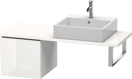 LC582100909 Шкафчик для компактной консоли L-Cube #LC5821 420 x 477 мм Светло-голубой матовый декор Duravit - Вид №2
