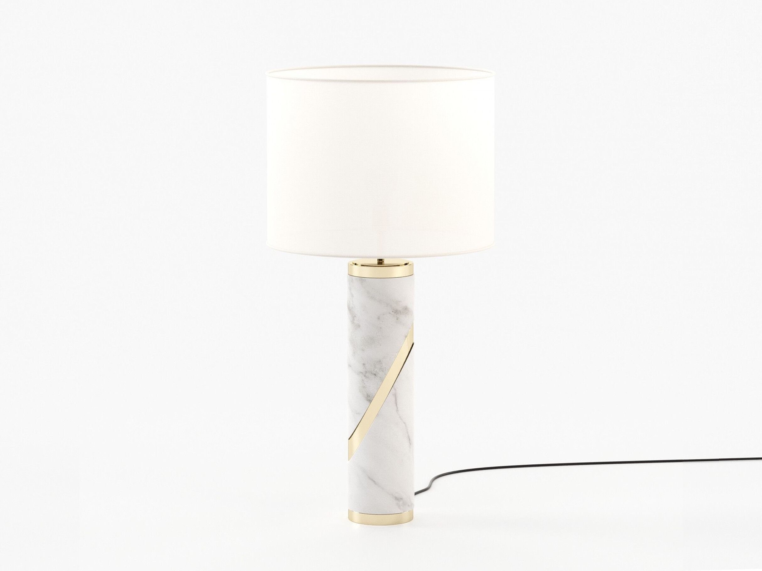 Настольная лампа из черного мрамора Marquina Laskasas ARCH-00141133