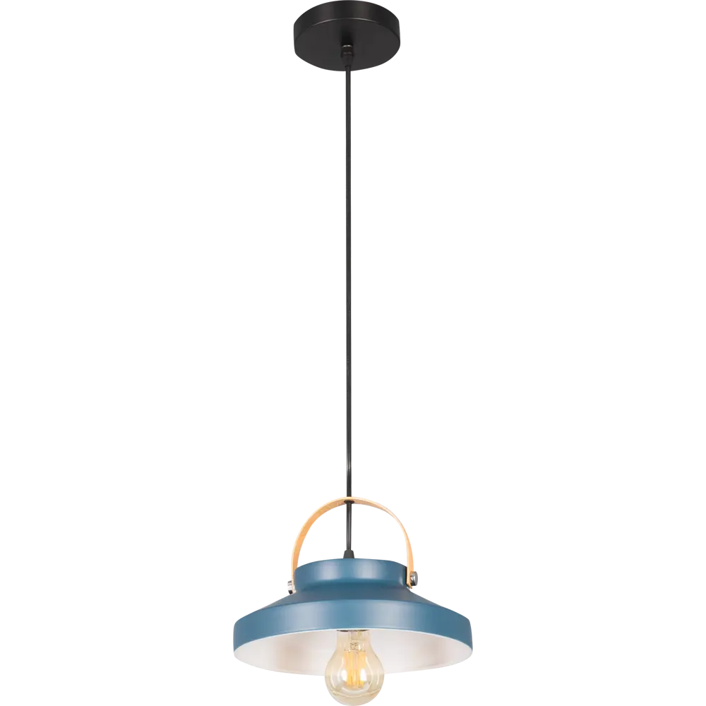 Подвесной светильник Toplight Wendi, 1 лампа, 7 м², цвет синий/дерево STLM-2118213