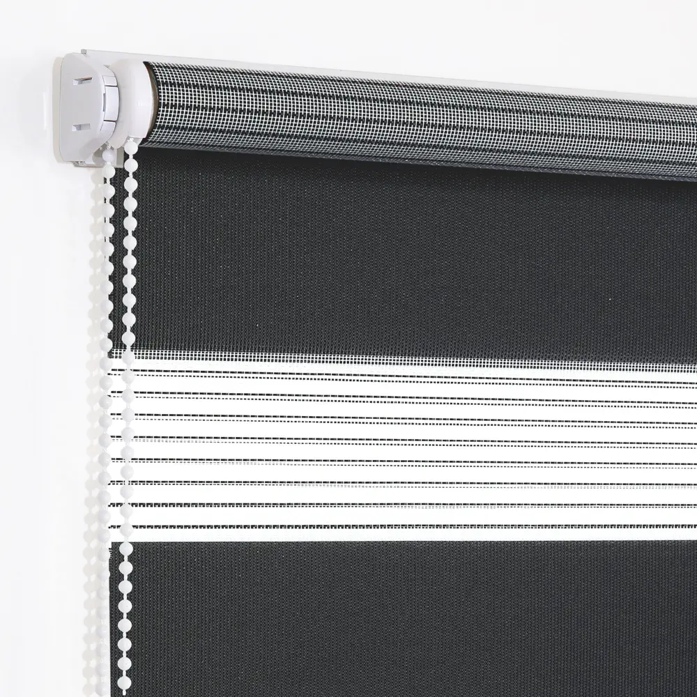 Штора рулонная день-ночь Мелоди 180x190 см графит MIAMOZA STLM-2016929 - Вид №1