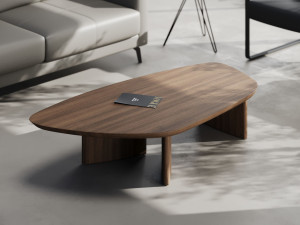 Низкий журнальный столик из шпона