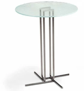 Arketipo Круглый журнальный столик из металла и стекла