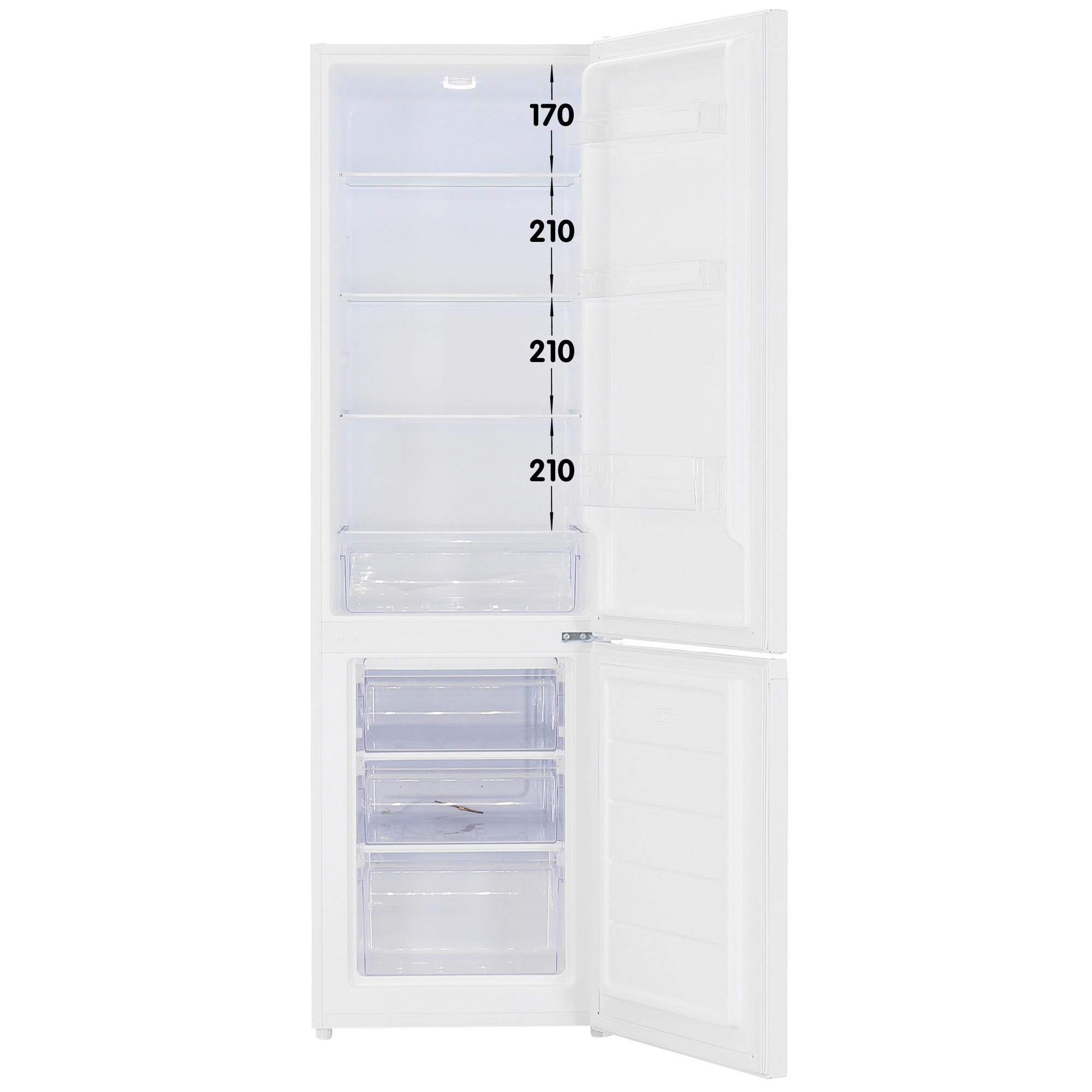 5095239 Холодильник с морозильником   DEXP B2-26AHA белый STDN-0033067 - Вид №1