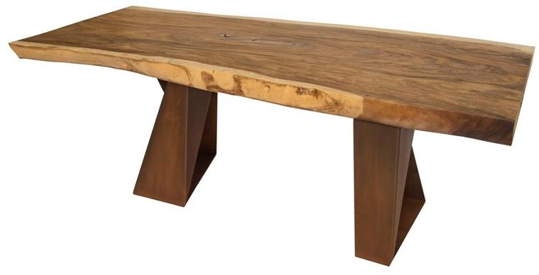 ELITE TO BE Стол со столешницей из массива дерева и металлическим основанием Eno sun-id-1504979 - Вид №5