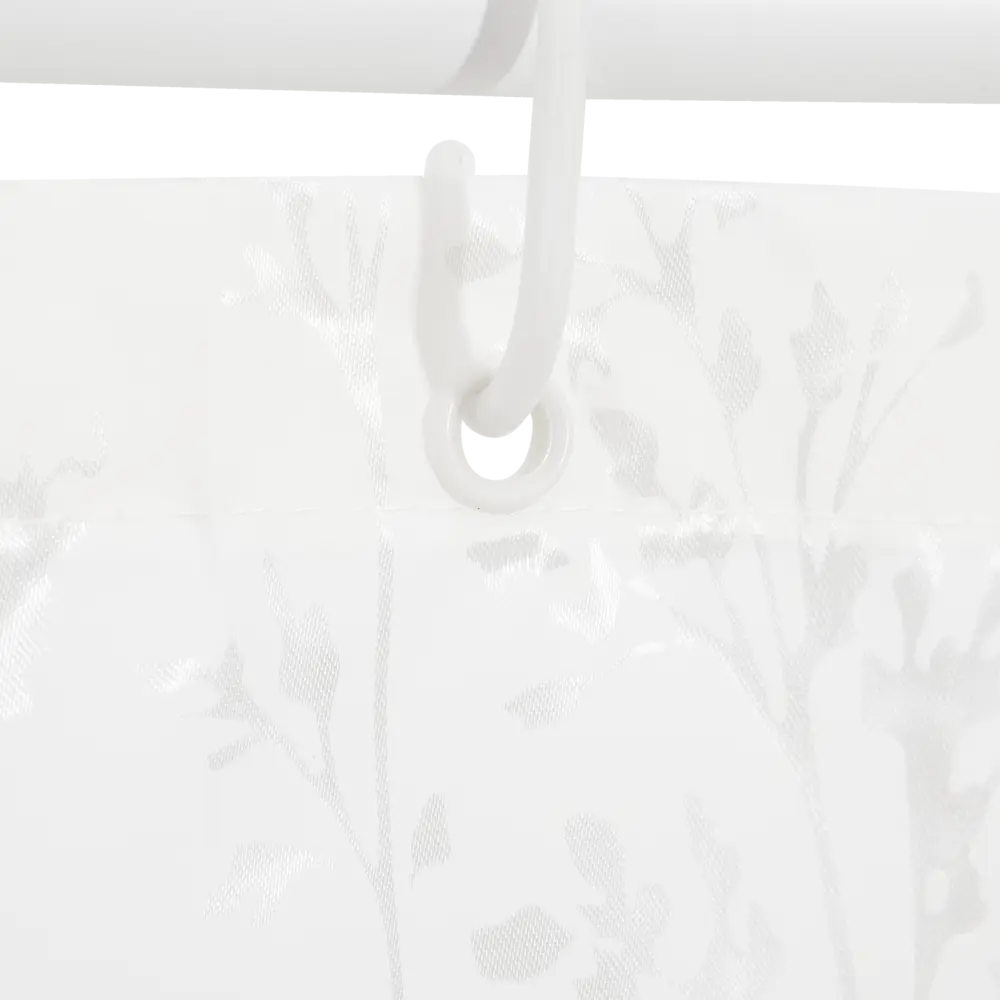 Штора для ванны Swensa Moro  с кольцами 180x180 см полиэстер , цвет белый SWC-90 STLM-2026833 - Вид №4