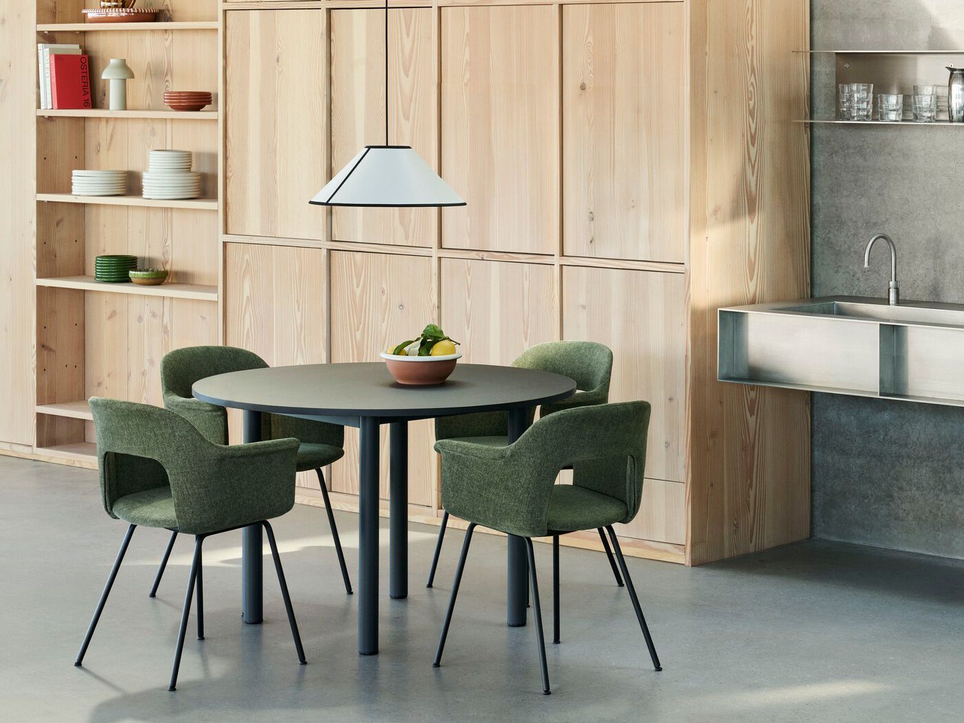 Полипропиленовый стул с подлокотниками с открытой спинкой Hay макет ARCH-00062765 - Вид №51